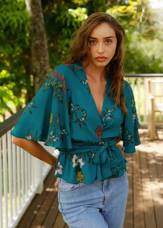 Kelli Blouse Floral Lake sold by Tali and Tasi