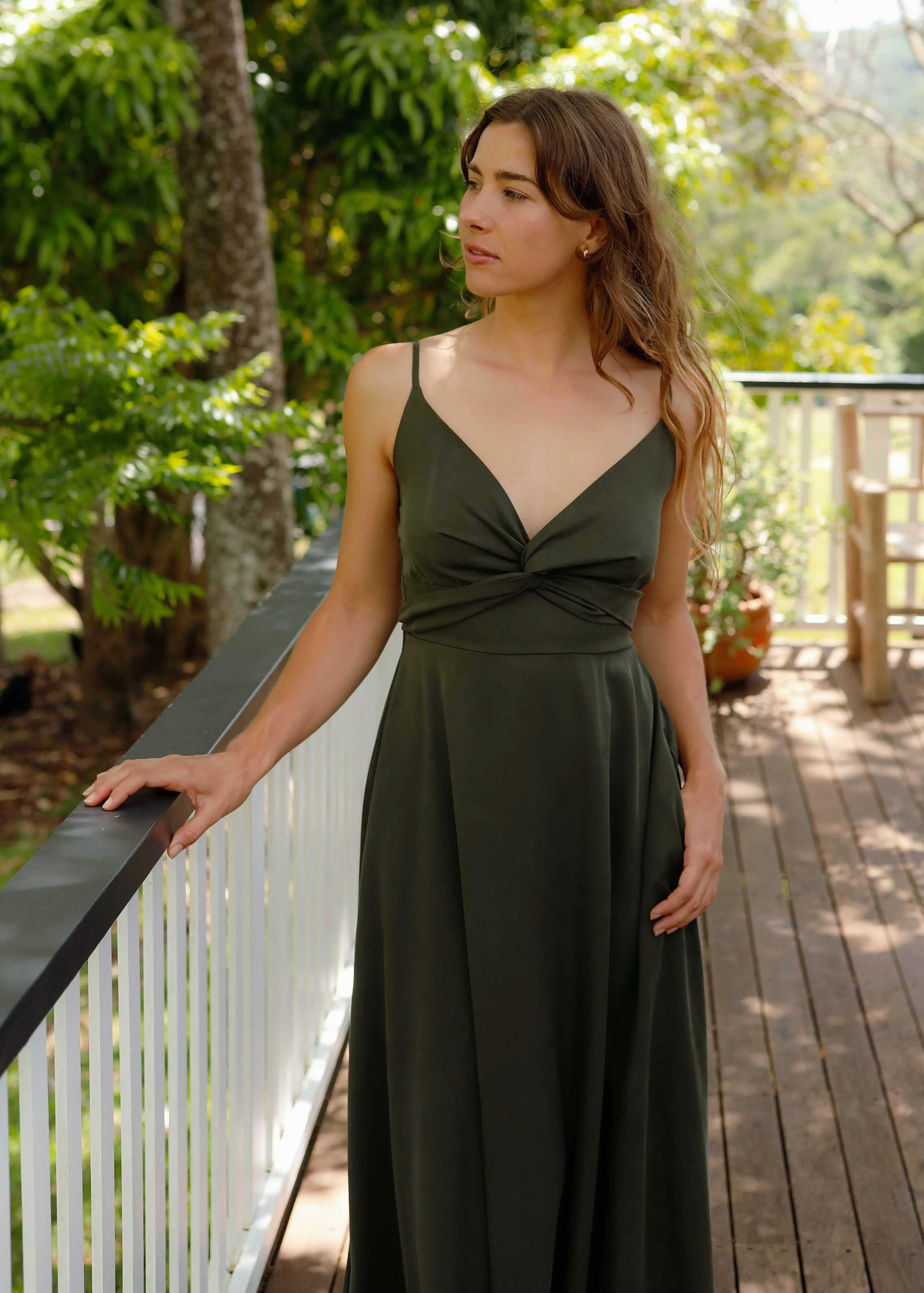 Amelia Dress Moss sold by Tali and Tasi product image thumbnail 3