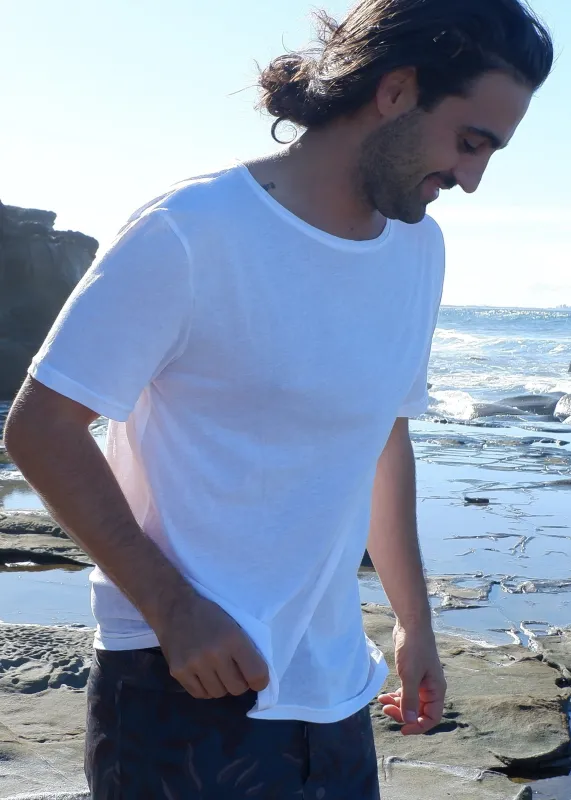 Men's Elsewhere Tee White sold by Tali and Tasi