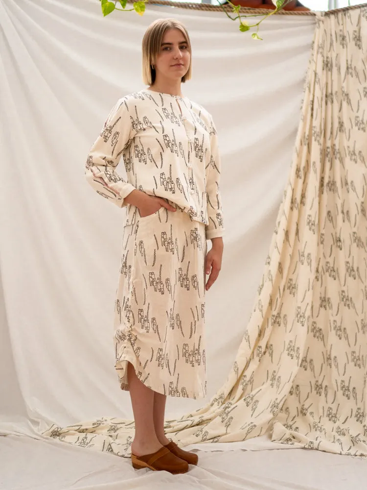 Reversible Jacket - People Gathering Print sold by Anjelms