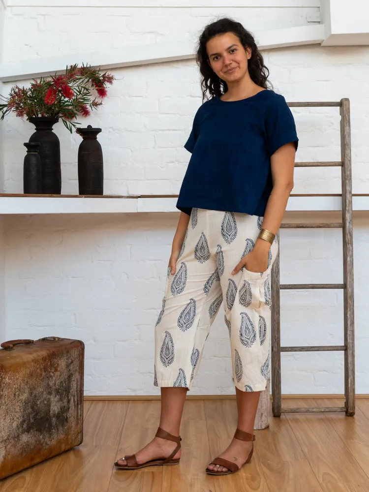 ¾ Pocket Pants - Kashmiri Leaf sold by Anjelms product image thumbnail 2