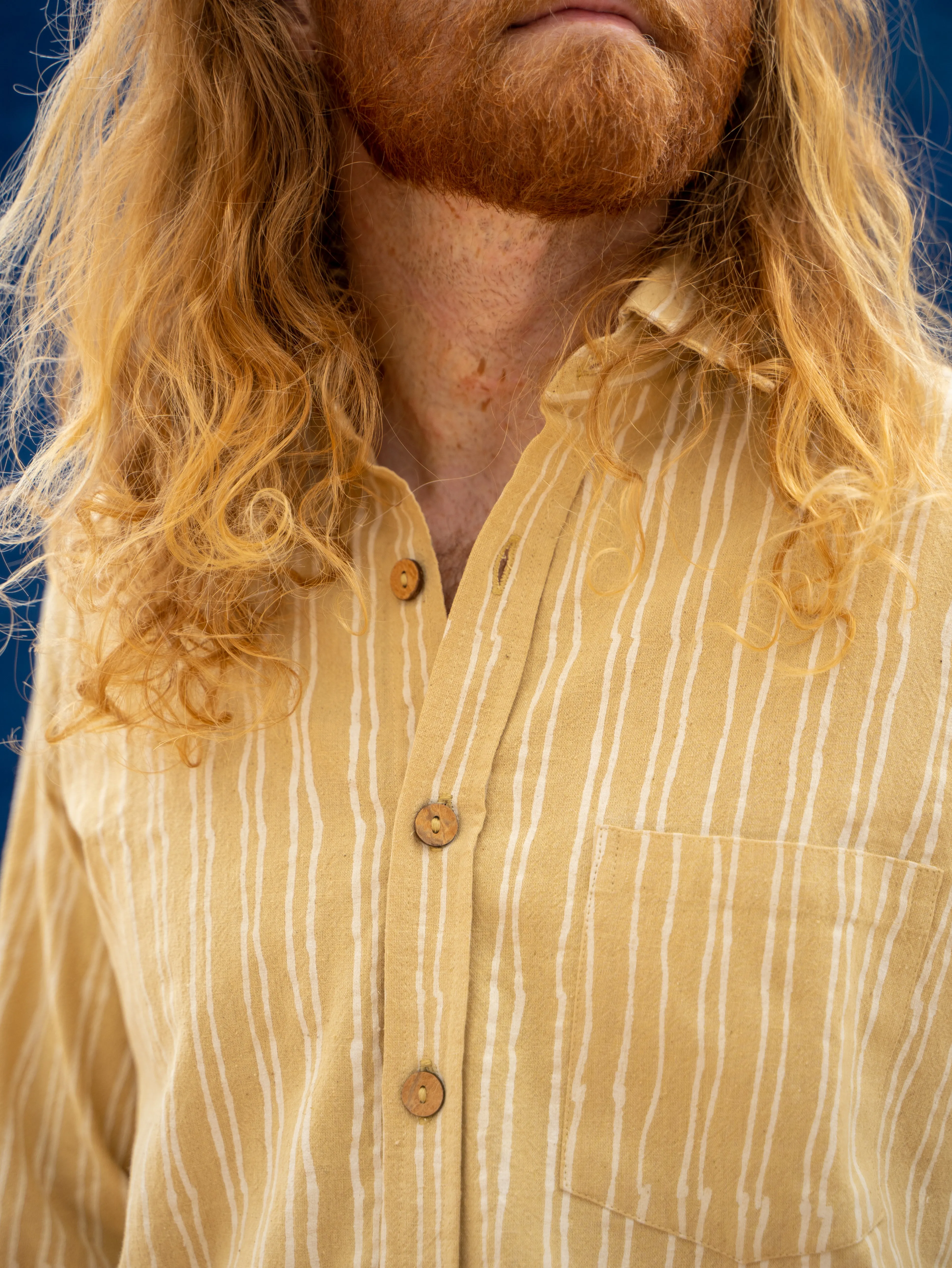 Unisex Shirt Long Sleeve - White Stripe on Pomegranate sold by Anjelms product image thumbnail 5