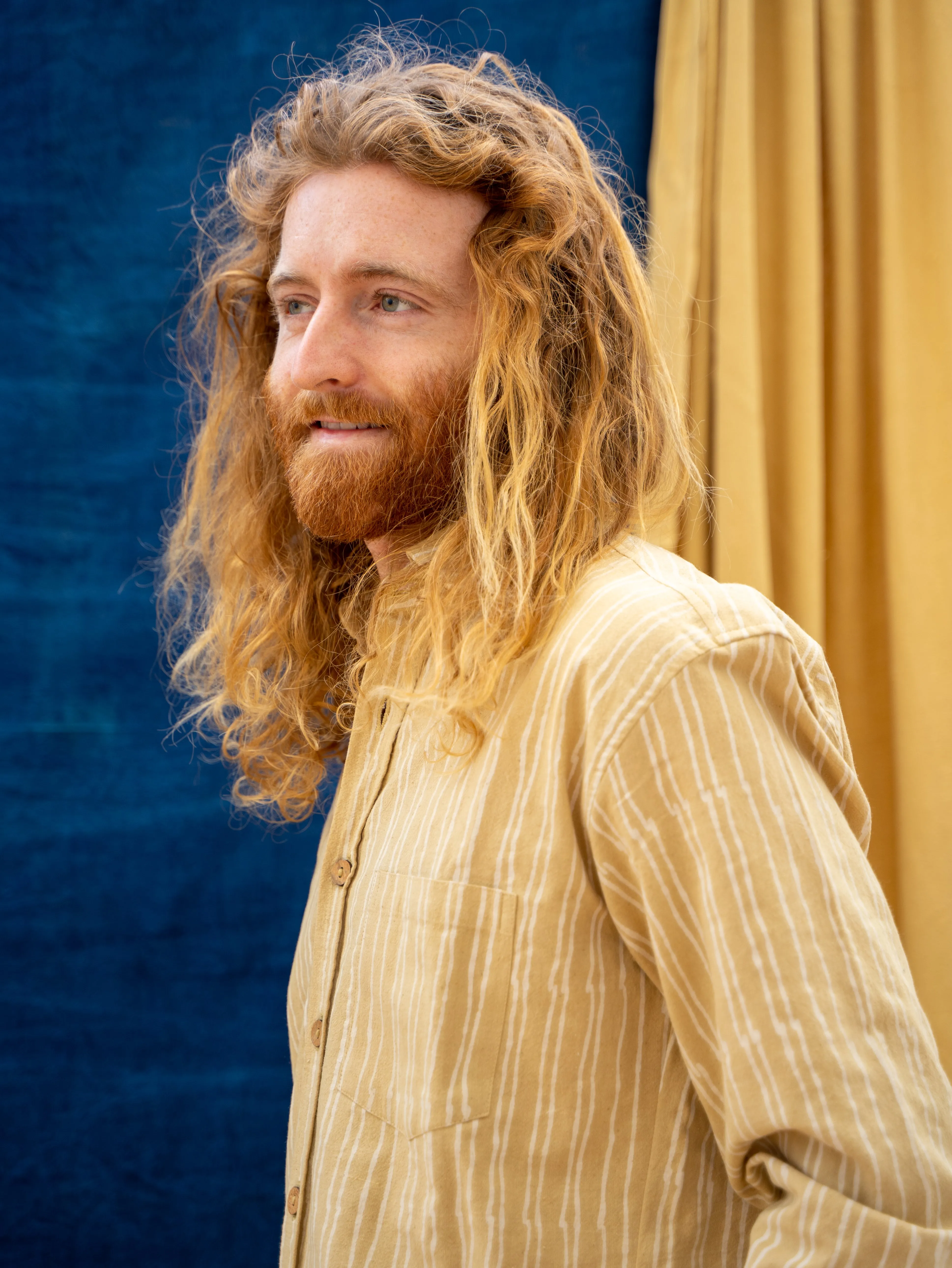 Unisex Shirt Long Sleeve - White Stripe on Pomegranate sold by Anjelms product image thumbnail 4