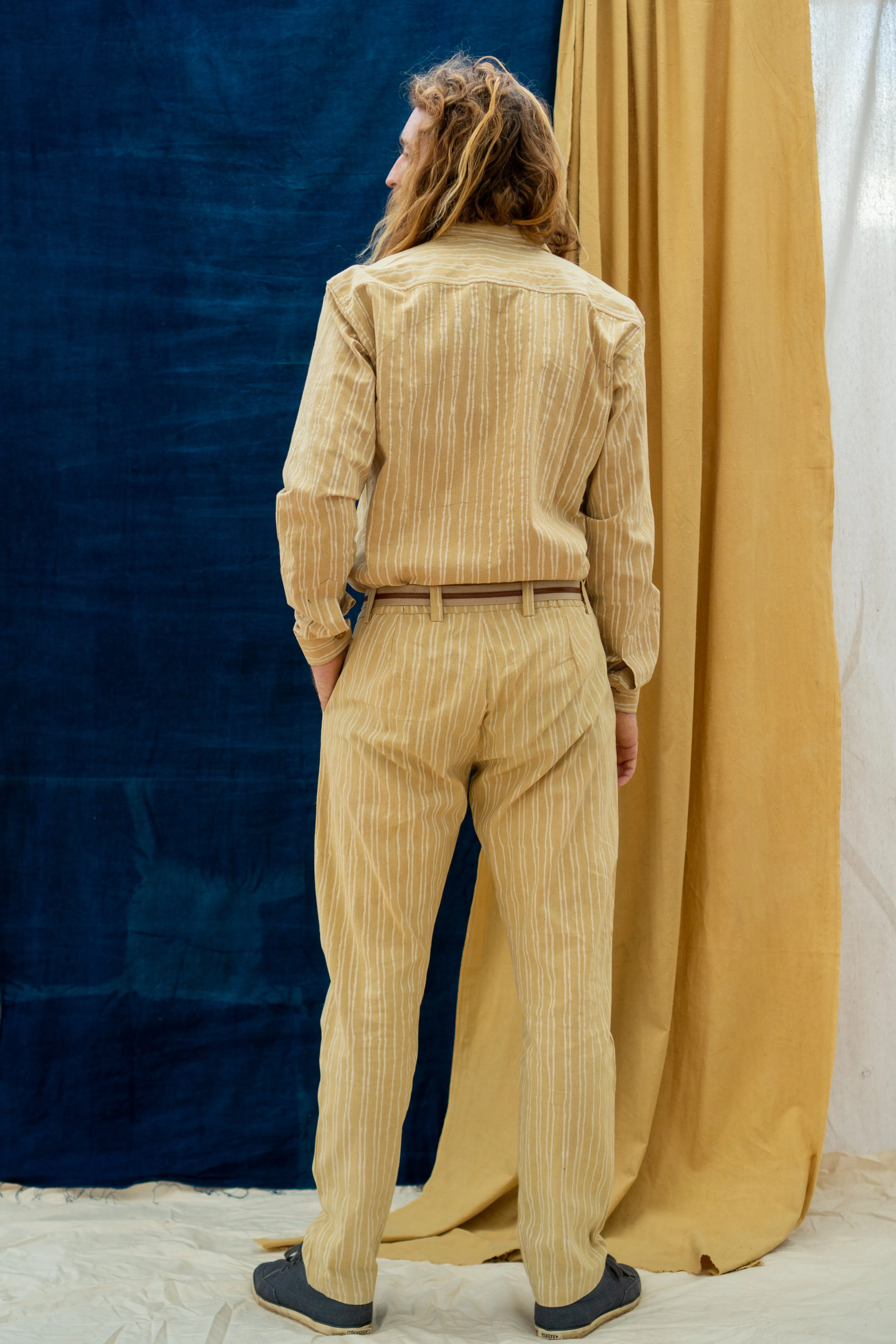 Unisex Shirt Long Sleeve - White Stripe on Pomegranate sold by Anjelms product image thumbnail 3