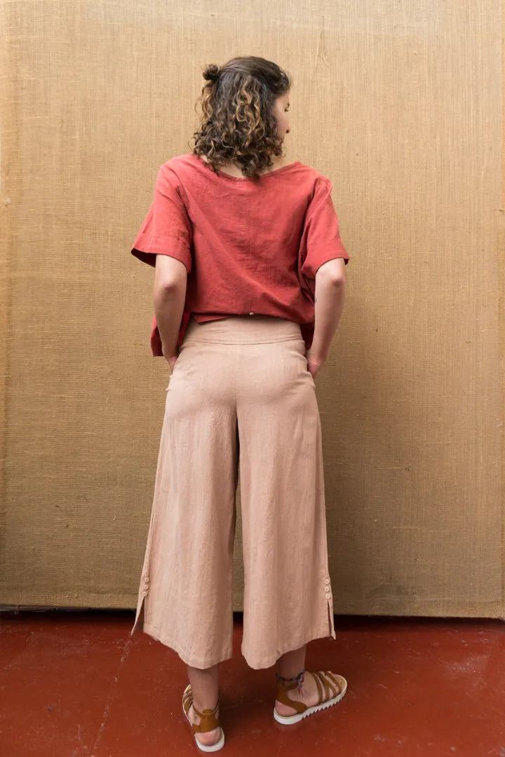 Pleat Wide Leg Pants - Himalayan Rhubarb sold by Anjelms product image thumbnail 4