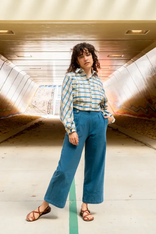 Cropped Shirt - Checkmate Print sold by Anjelms