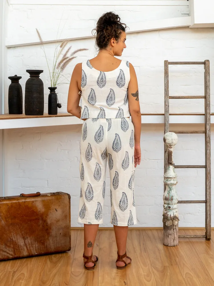 Tank Tie Top - Kashmiri Leaf sold by Anjelms product image thumbnail 3