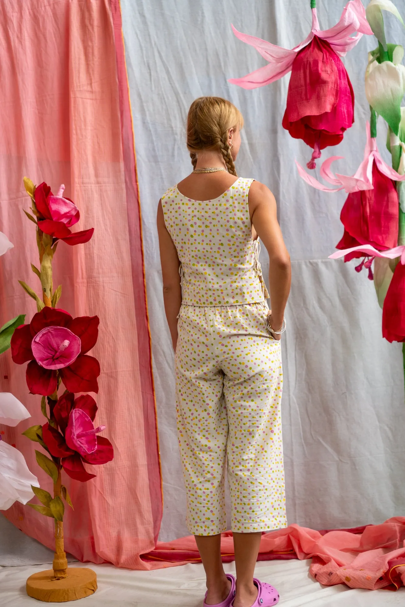 Tank Tie Top – Confetti Print sold by Anjelms product image thumbnail 3