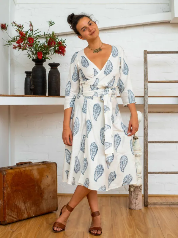 Wrap Skirt Short - Kashmiri Leaf sold by Anjelms