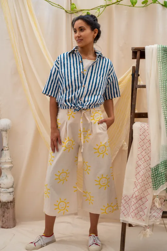 ¾ Tie Pants | Sun Print sold by Anjelms