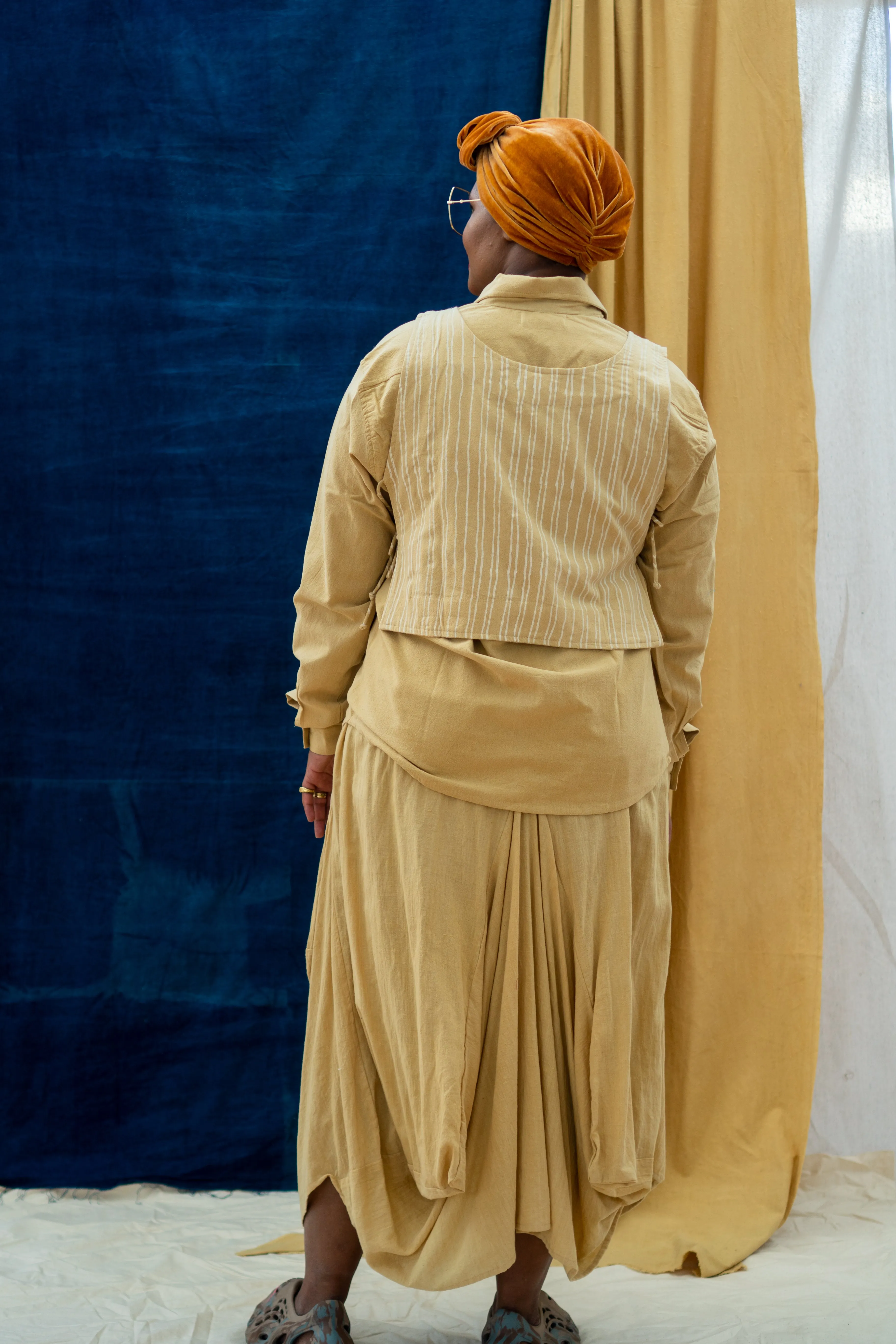 Tank Tie Top - White Stripe on Pomegranate sold by Anjelms product image thumbnail 3