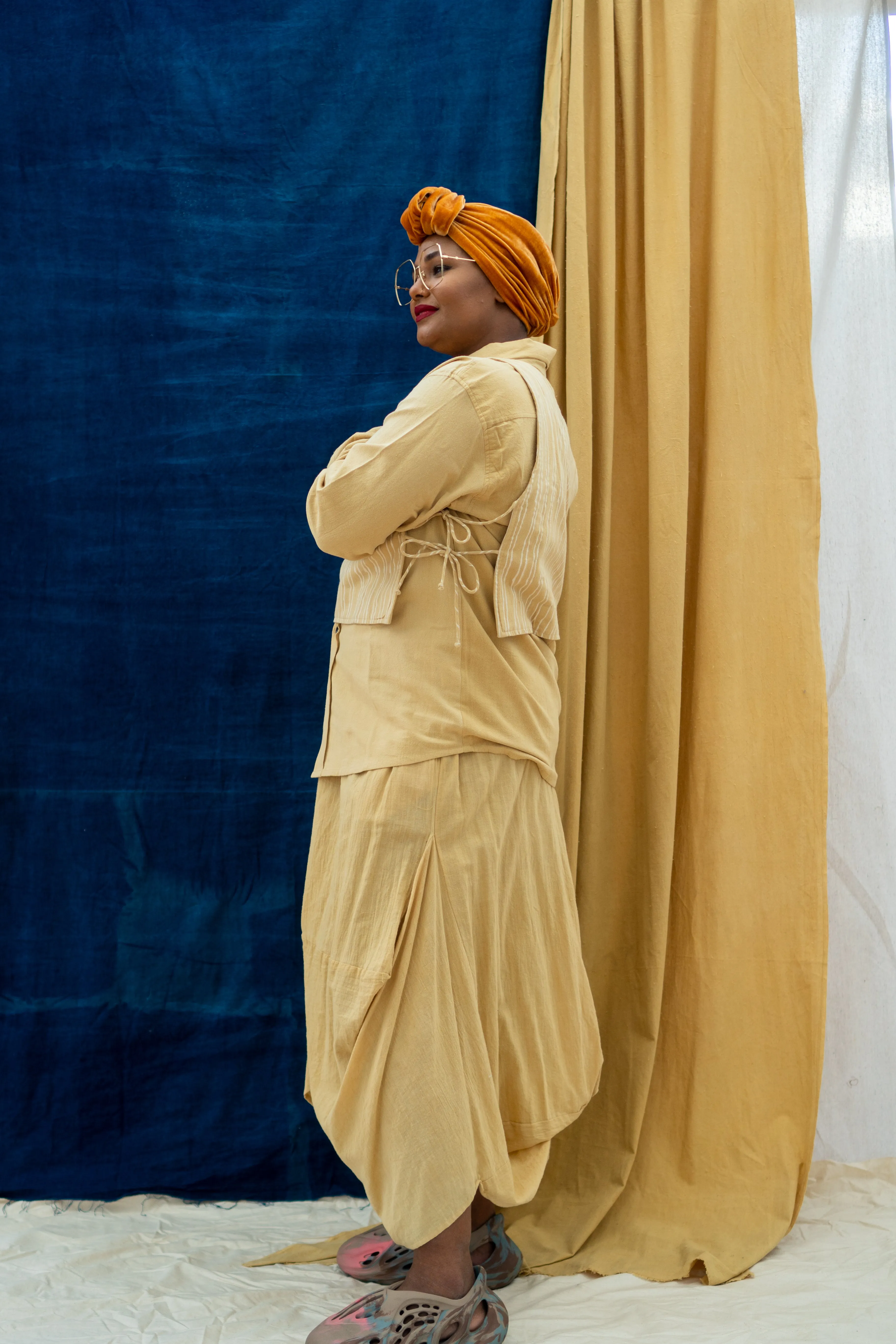 Tank Tie Top - White Stripe on Pomegranate sold by Anjelms product image thumbnail 2