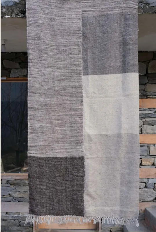 Colourblock Shawl – Natural sold by Anjelms