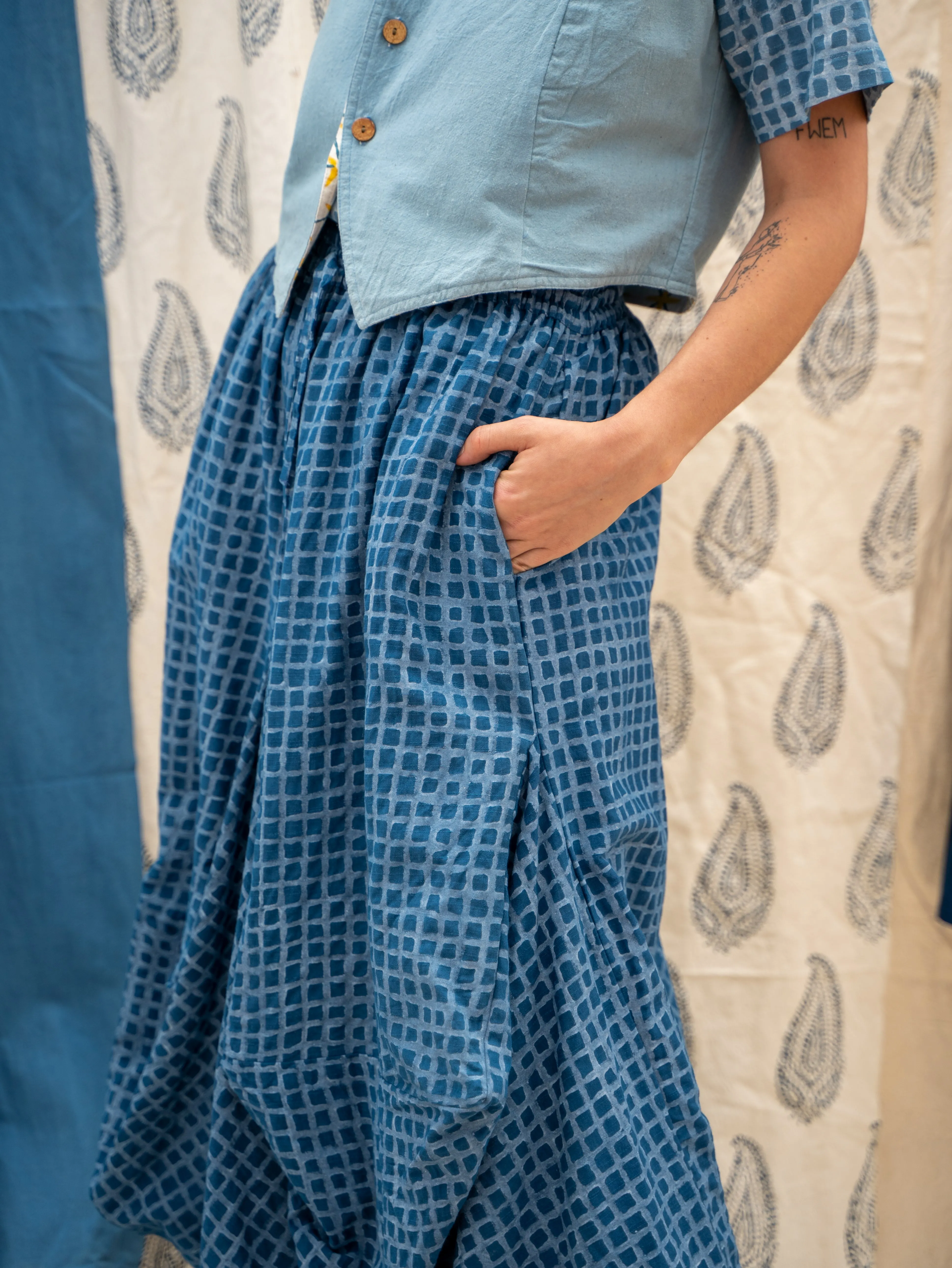 Nepalese Skirt - Waffle Print sold by Anjelms product image thumbnail 4