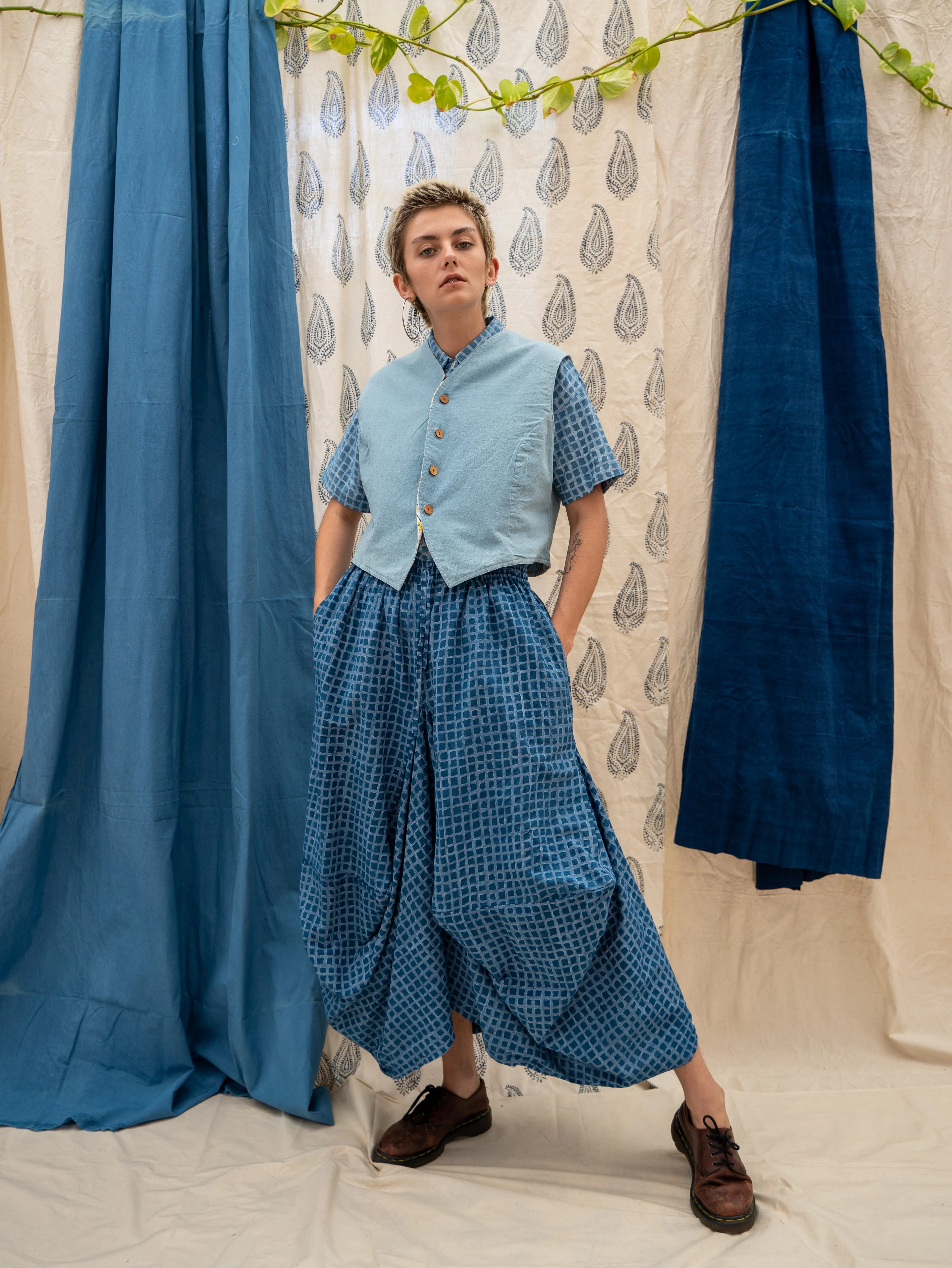 Nepalese Skirt - Waffle Print sold by Anjelms