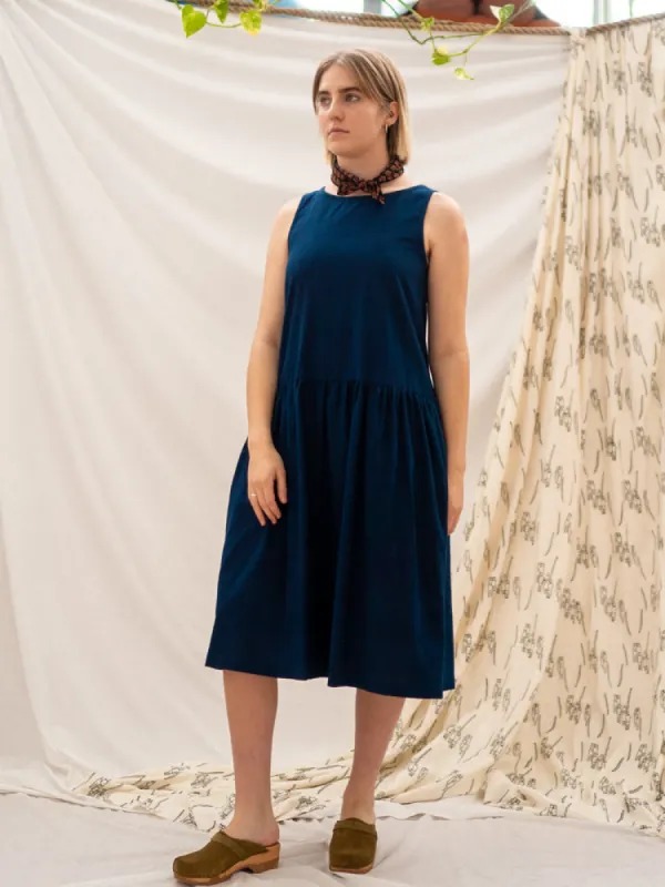Drop Waist Dress - Indigo sold by Anjelms