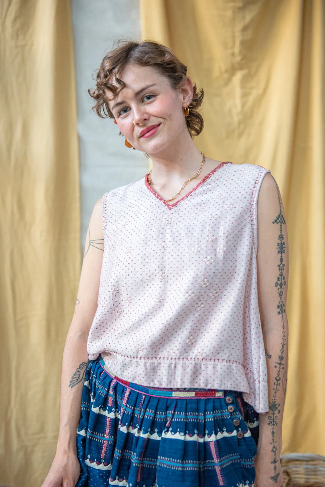 Embroidered Tank Blouse sold by Anjelms