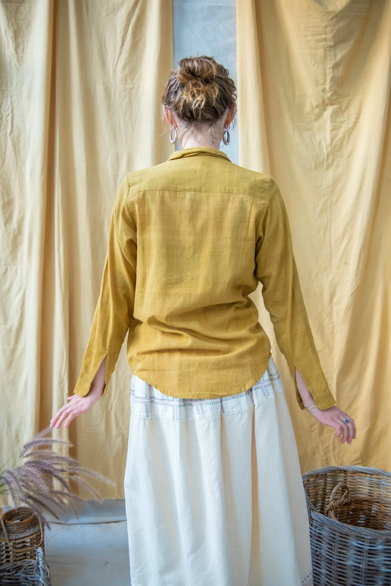 Turmeric Bamboo Collared Shirt sold by Anjelms product image thumbnail 3