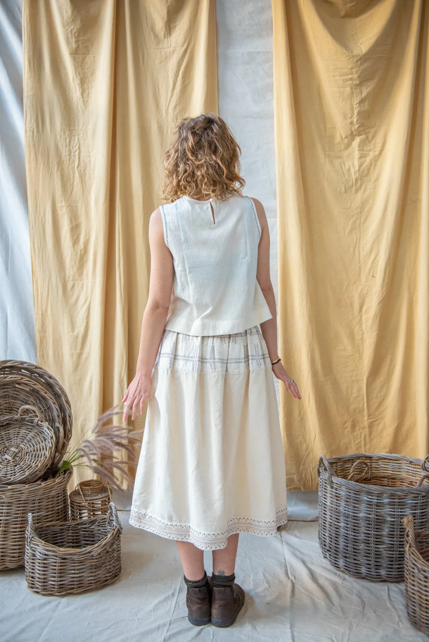 Hand Embroidered Tank Blouse sold by Anjelms product image thumbnail 3