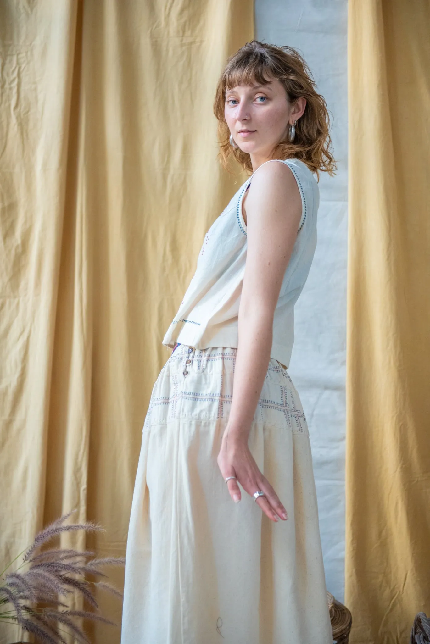 Hand Embroidered Tank Blouse sold by Anjelms product image thumbnail 2