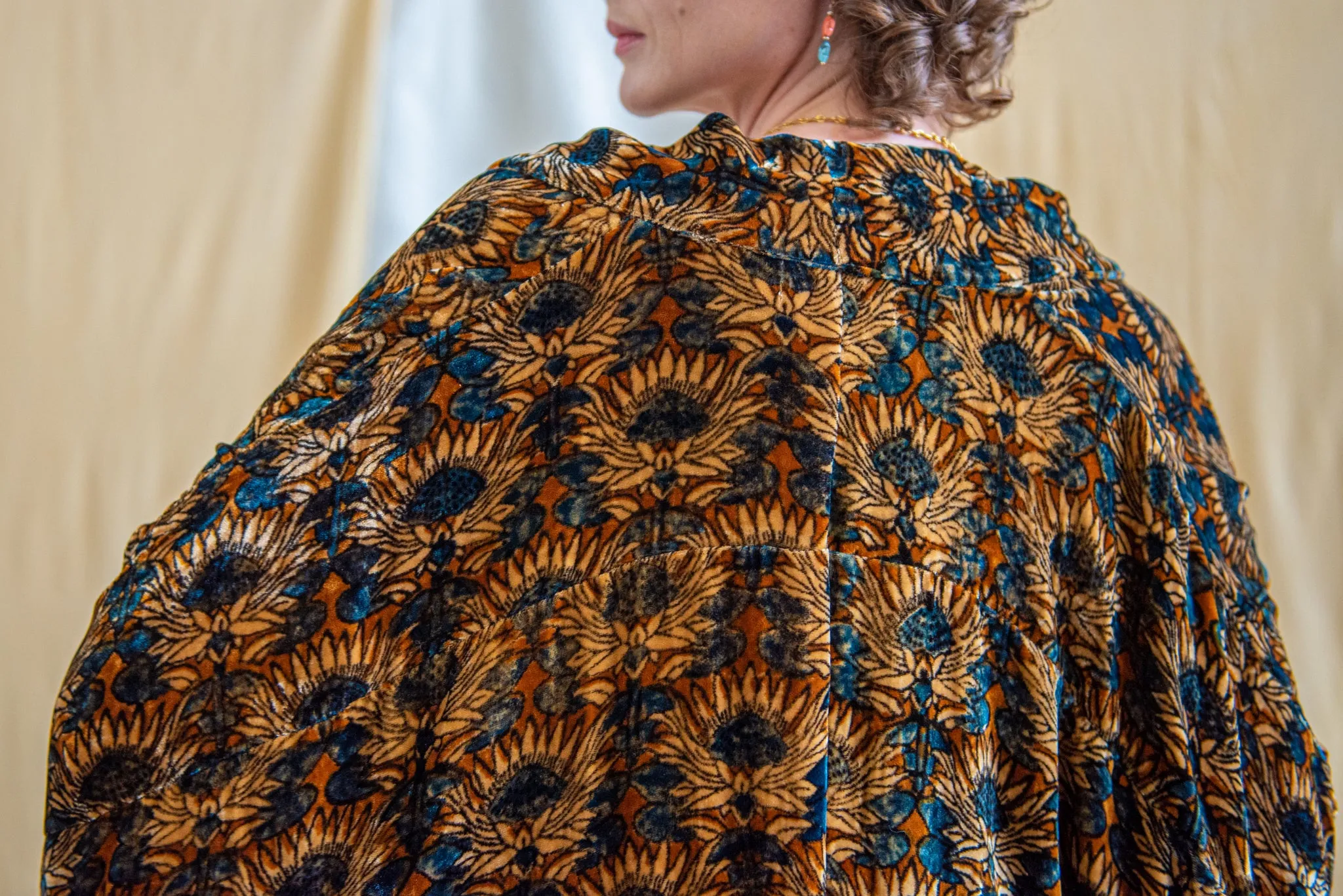 Silk Velvet Kimono Jacket - Sunflower sold by Anjelms product image thumbnail 4
