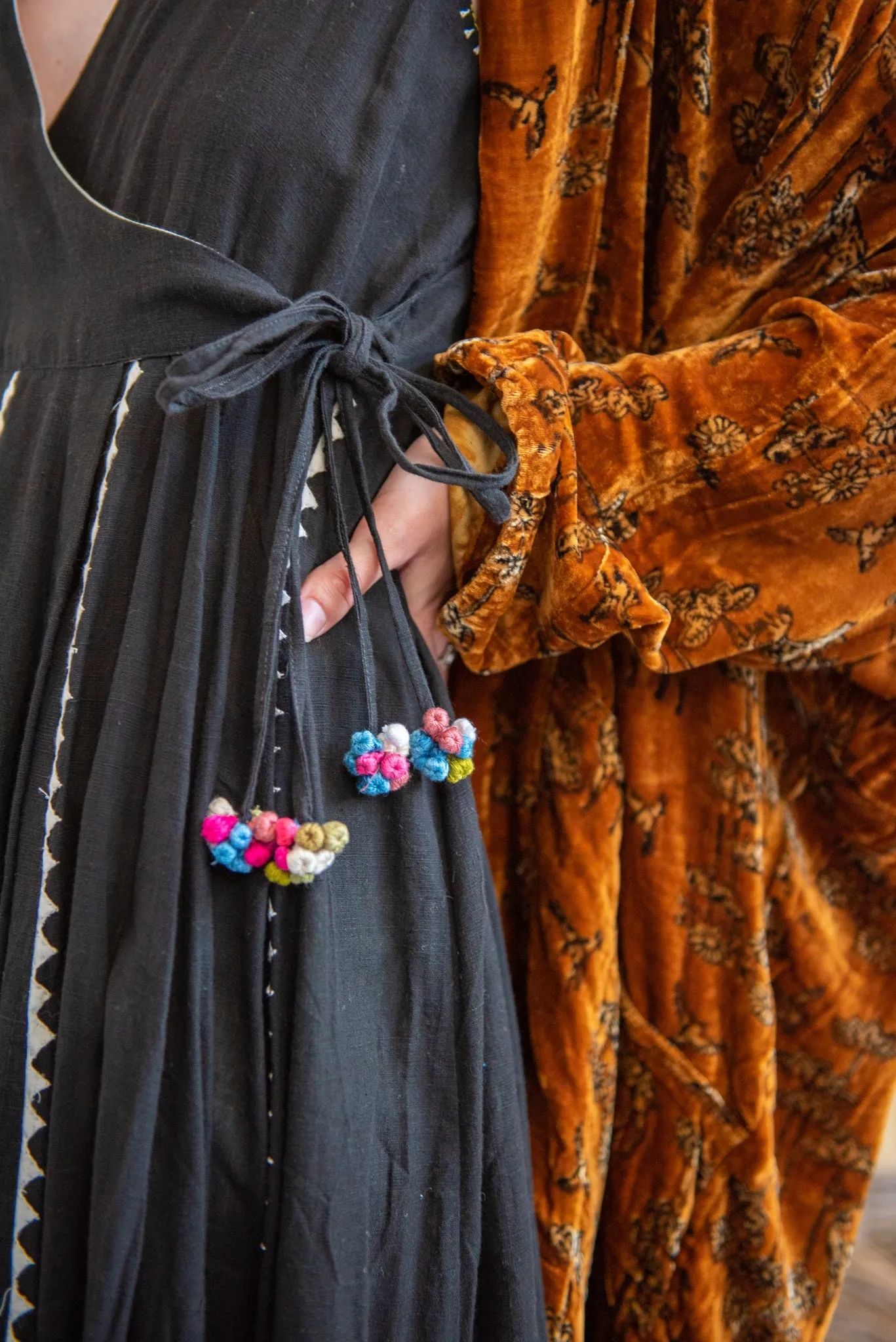 Silk Velvet Kimono Jacket - Gold Reindeer sold by Anjelms product image thumbnail 2