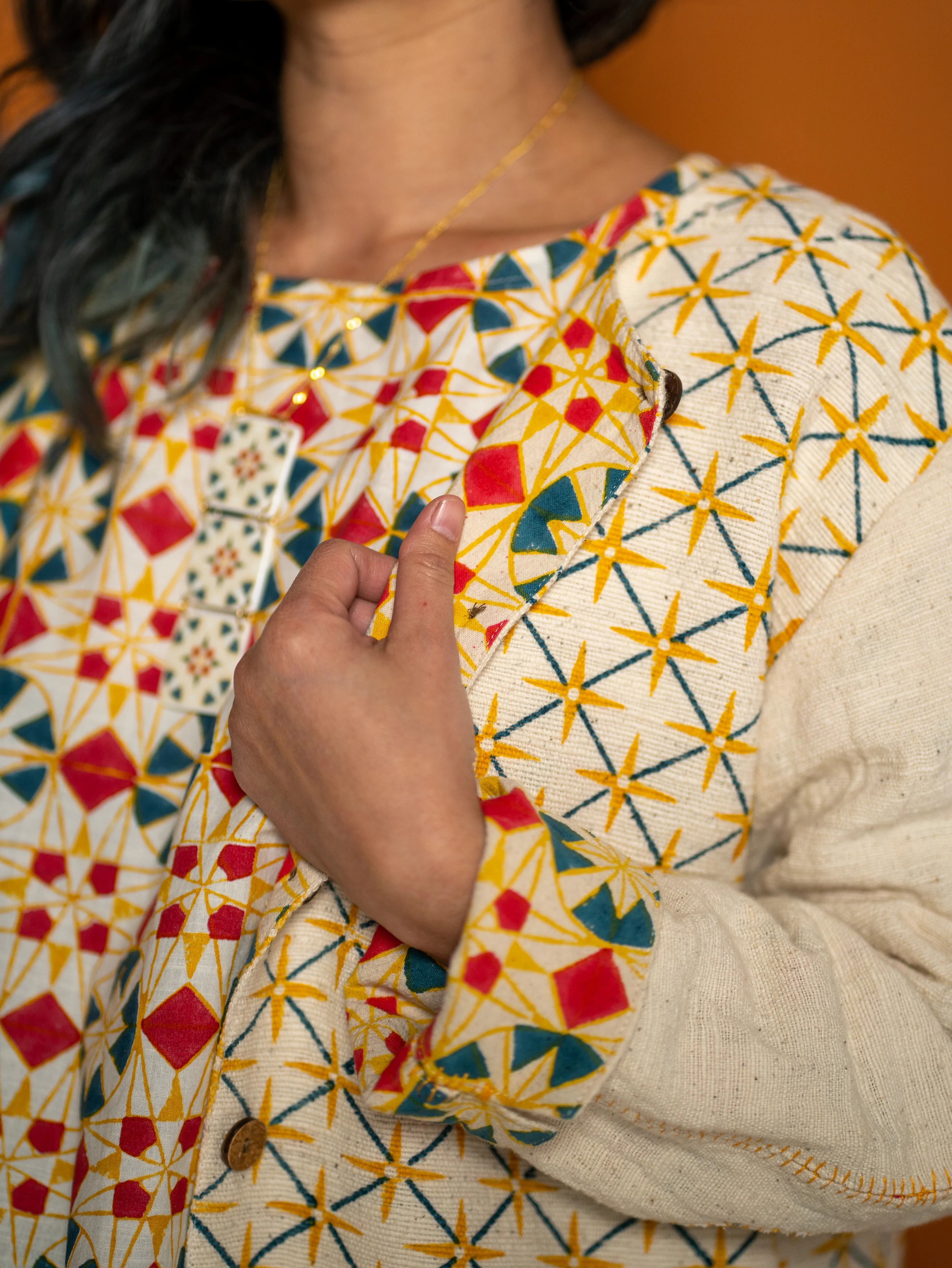 Reversible Jacket - Parcheesi & Star Print sold by Anjelms product image thumbnail 5