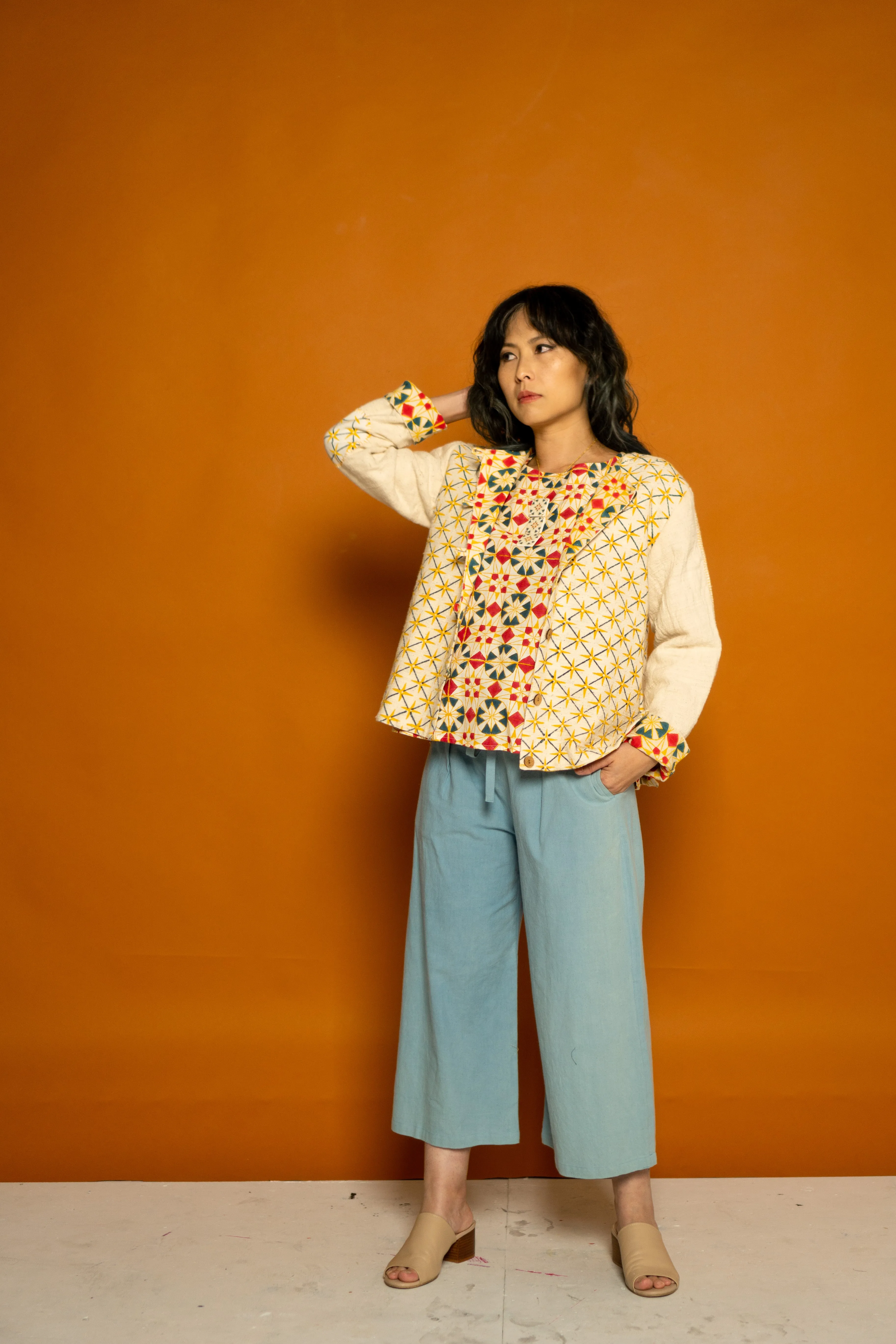 Reversible Jacket - Parcheesi & Star Print sold by Anjelms