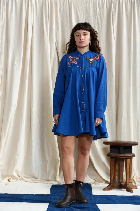 Hand Embroidered Shirt Dress – 2 colourways sold by Anjelms