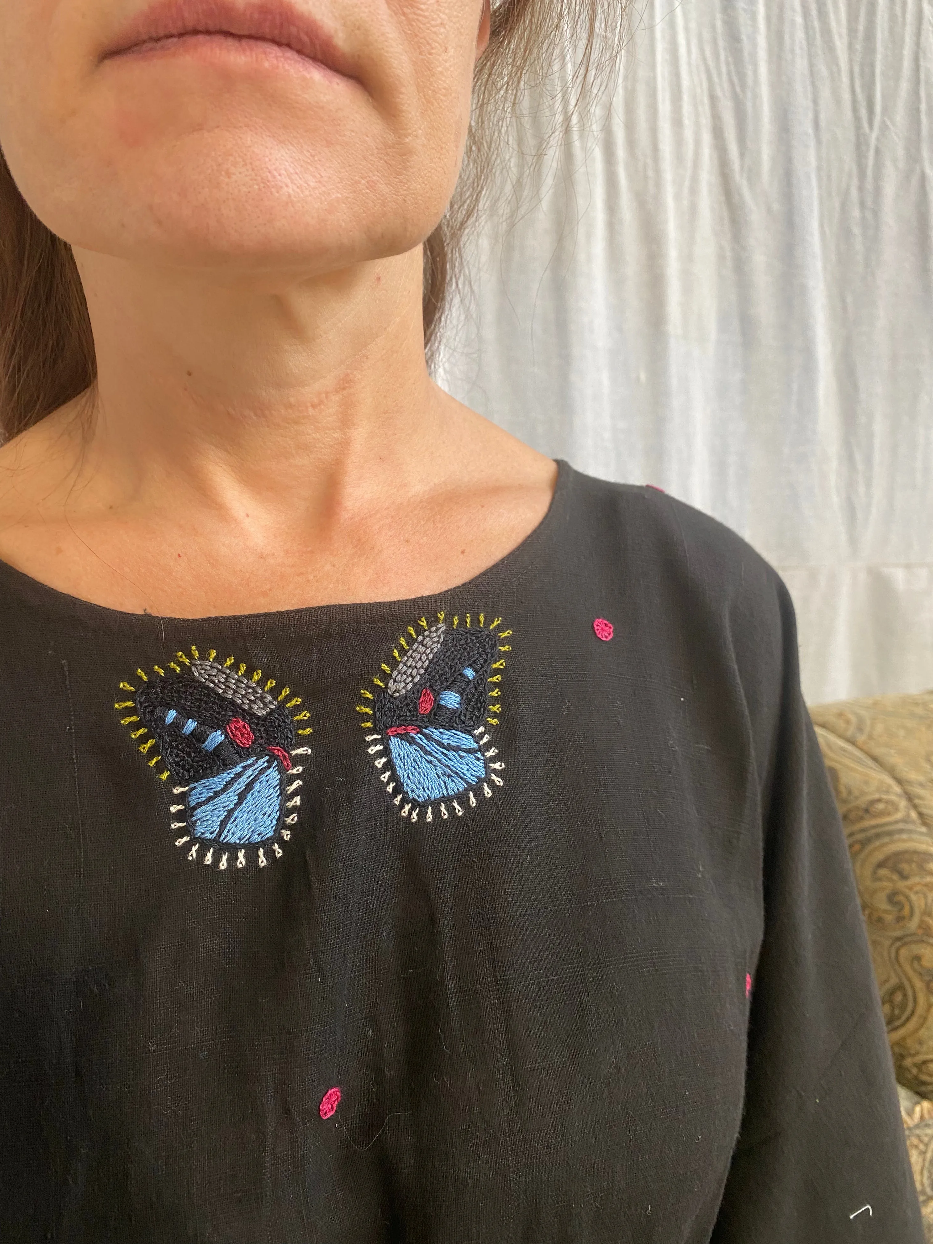 Blue Mormon Butterfly Kaftan sold by Anjelms product image thumbnail 4