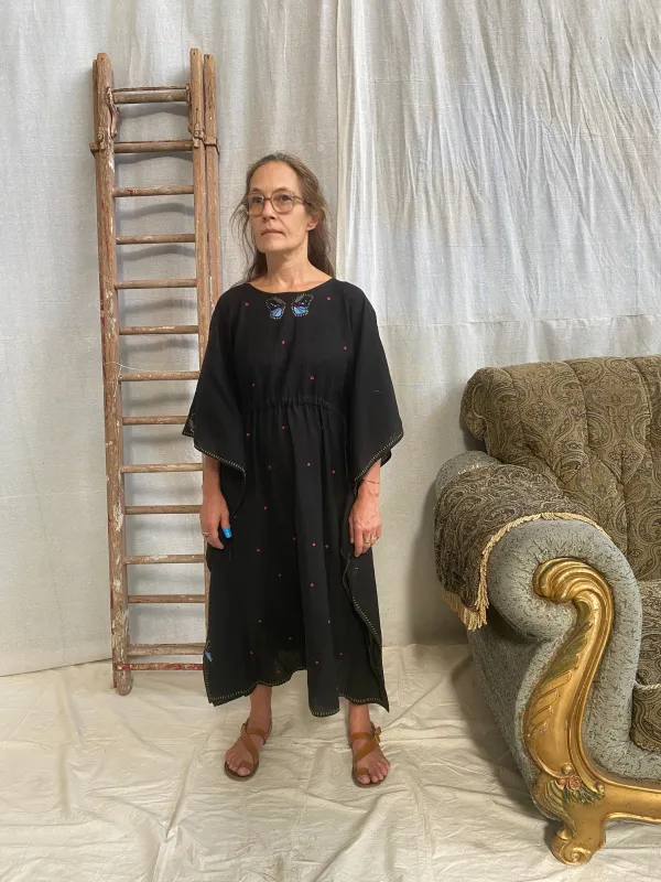 Blue Mormon Butterfly Kaftan sold by Anjelms