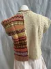 Crop Half Motif Vest – Jacquard/Natural sold by Anjelms