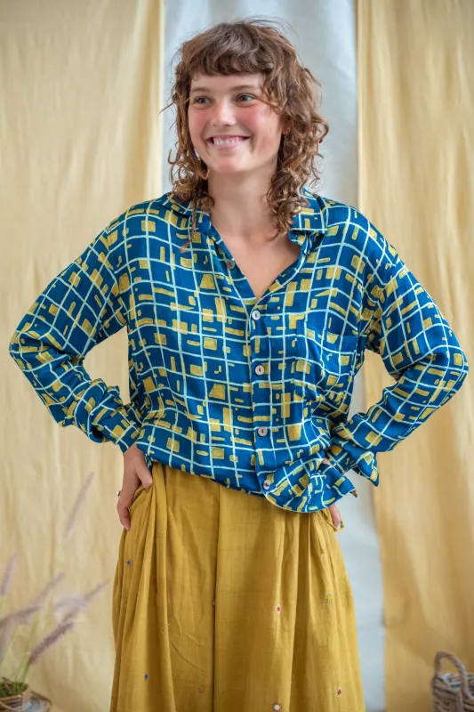 Ajrakh Unisex Shirt – 2 Colourways sold by Anjelms