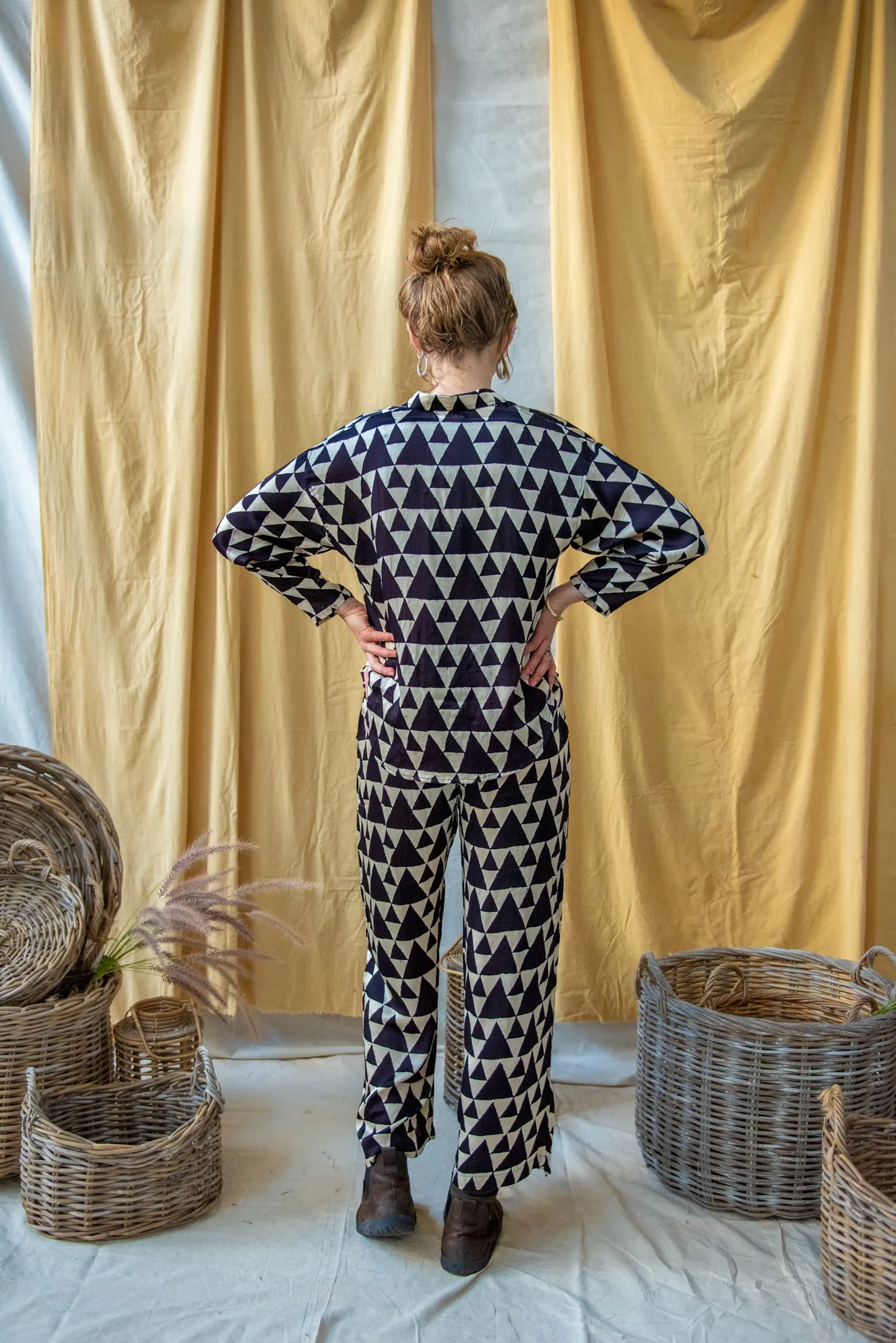 Modal Silk Boxy Shirt – Triangle Print sold by Anjelms product image thumbnail 3