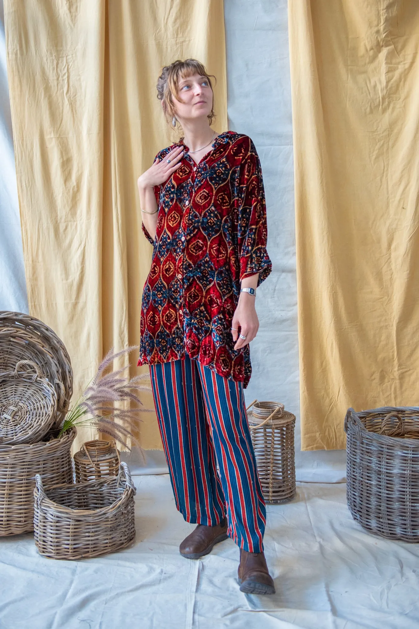 Velvet Oversized Shirt – 4 Colourways sold by Anjelms product image thumbnail 2