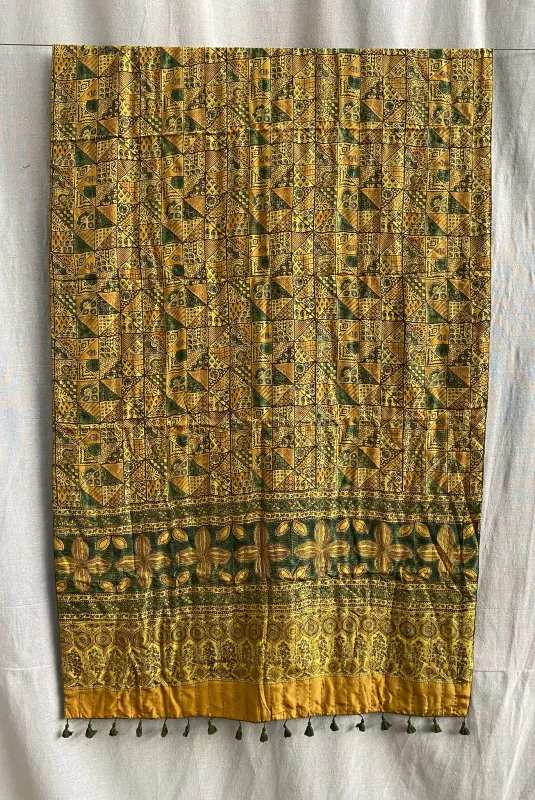 Silk and Wool Double Sided Shawl sold by Anjelms