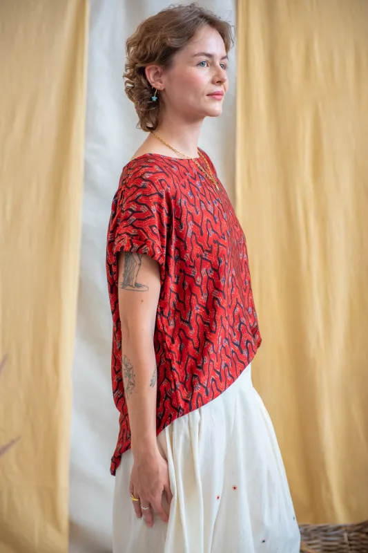 Modal Silk Short Sleeve Top – 3 Colourways sold by Anjelms