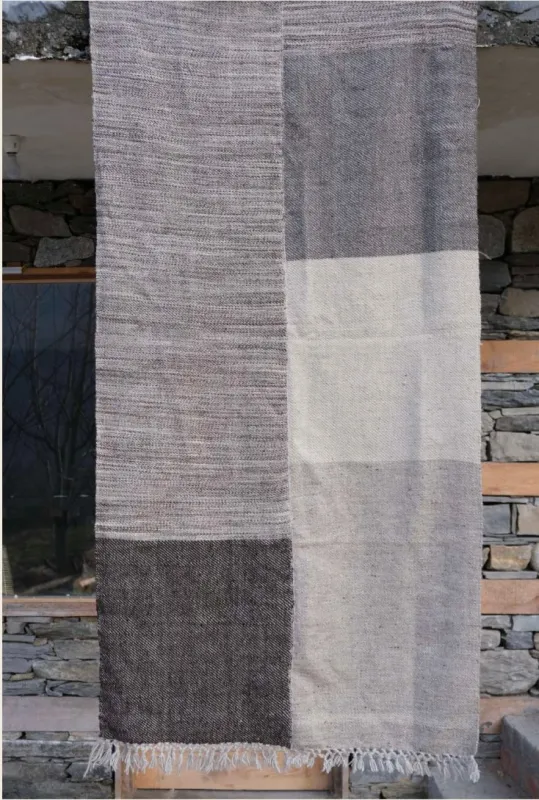 Colourblock Shawl – Natural sold by Anjelms