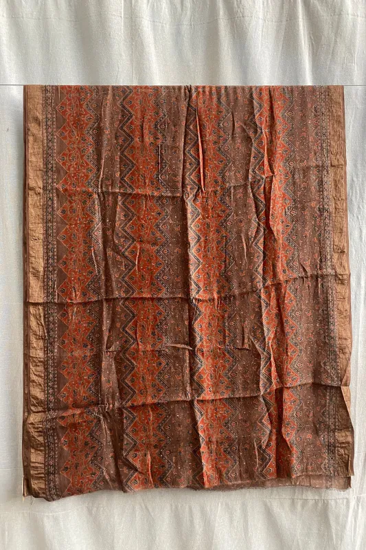 Ajrakh Cotton Silk sold by Anjelms