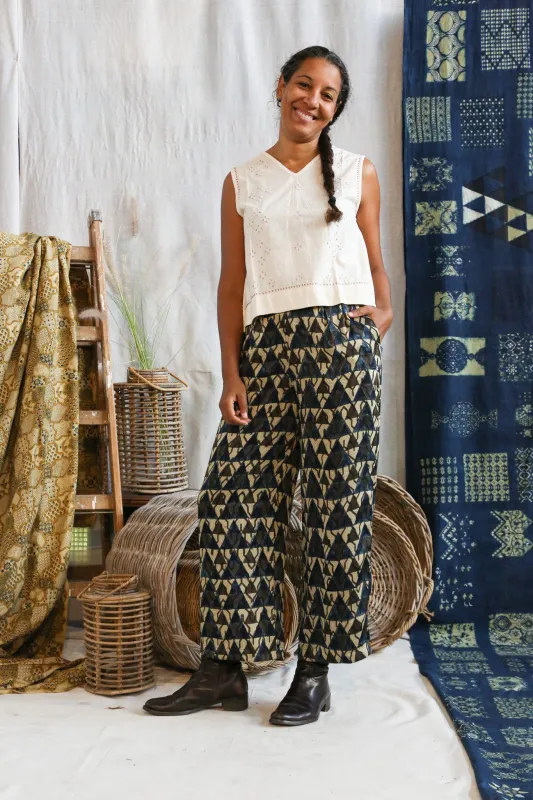 Ajrakh Tie Pants – 4 Colourways sold by Anjelms