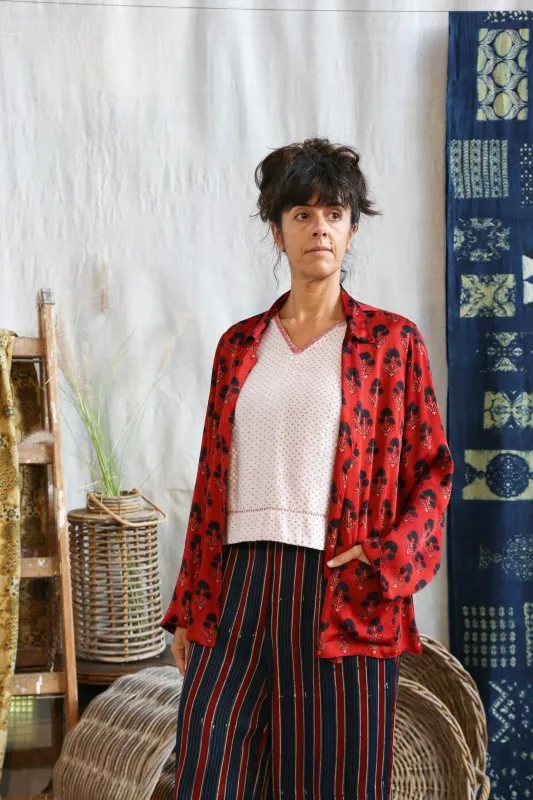 Ajrakh Basic Jacket sold by Anjelms