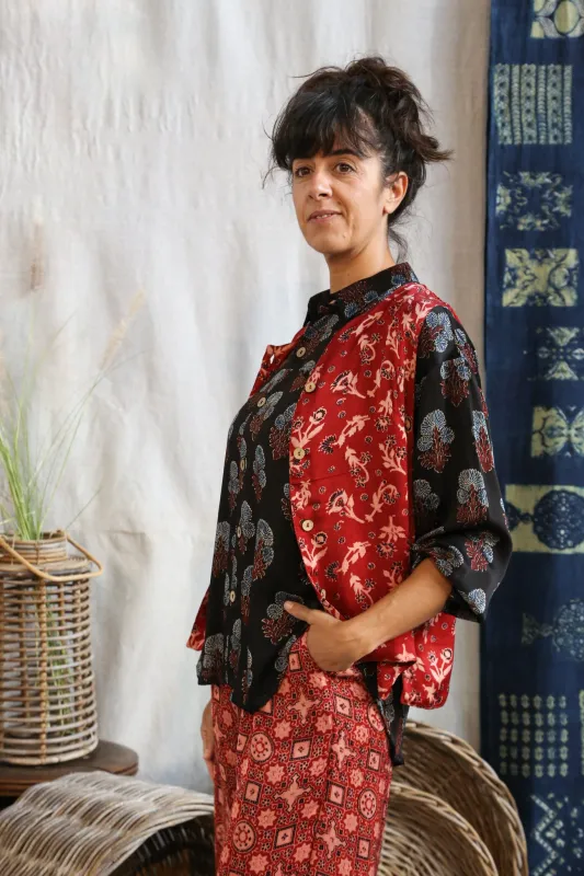 Ajrakh Vest Top sold by Anjelms