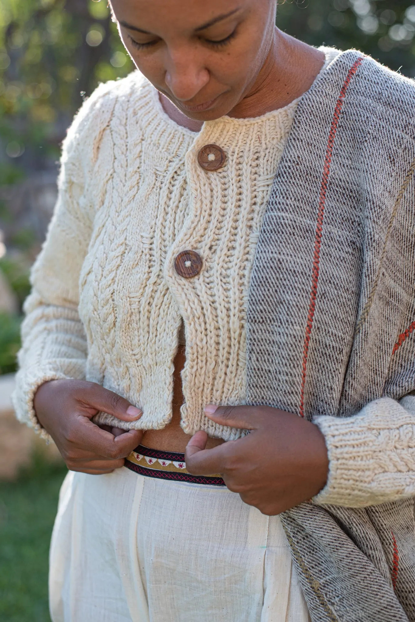 Crop Cable Cardigan sold by Anjelms product image thumbnail 4