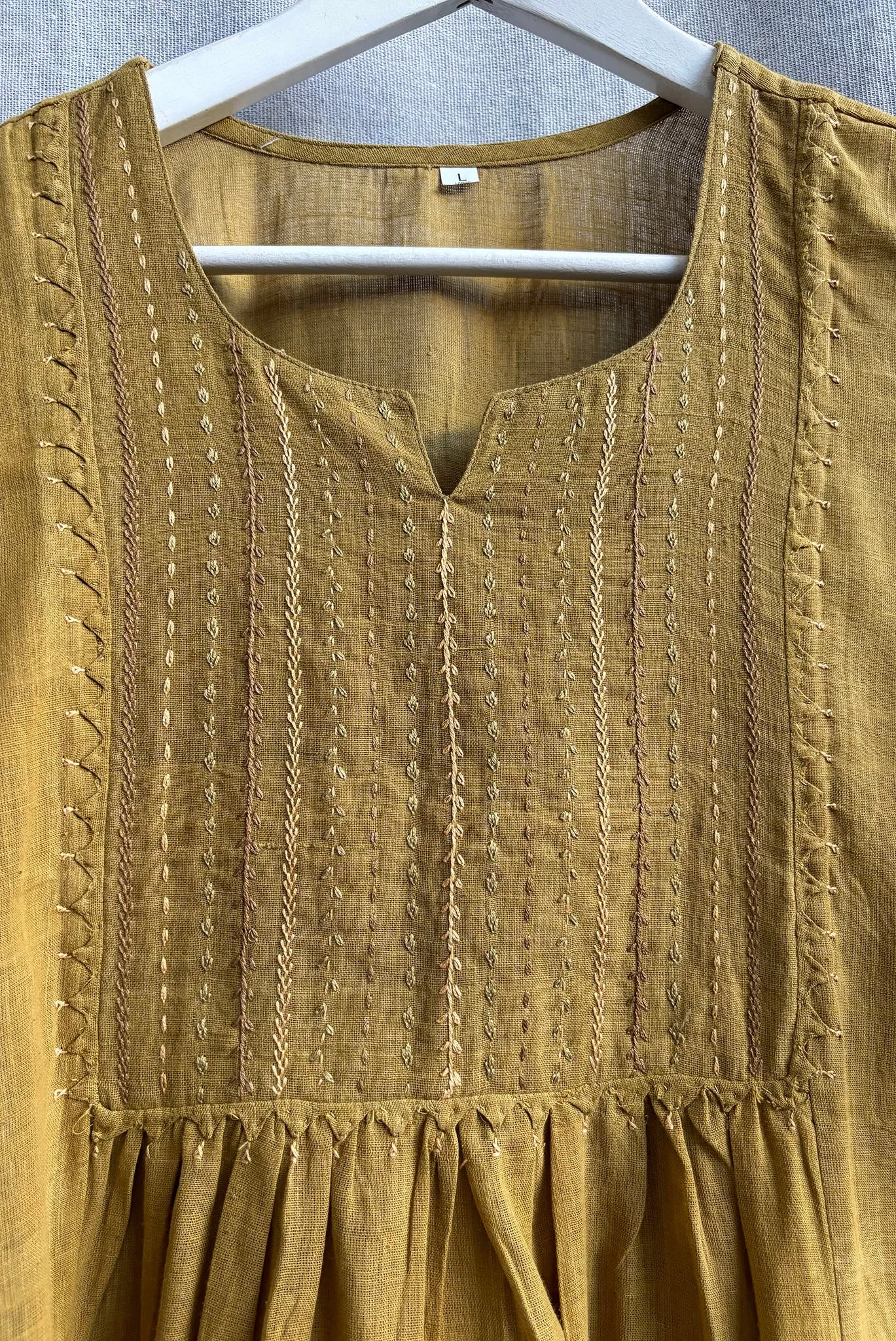 Hand Embroidered Flowers Dress sold by Anjelms product image thumbnail 4