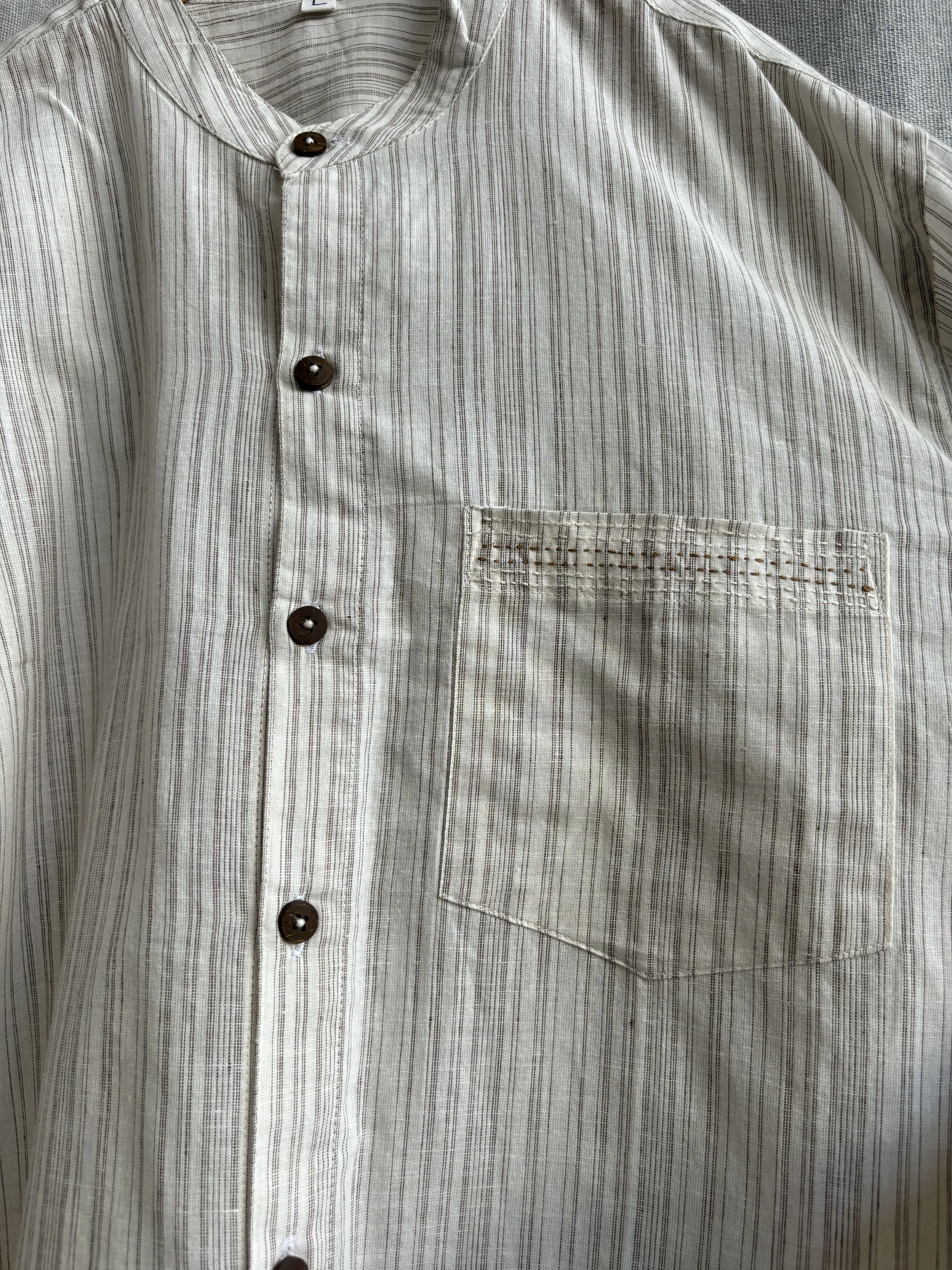 Men Banned Collar Short Sleeved Shirt – 3 Colourways sold by Anjelms product image thumbnail 3