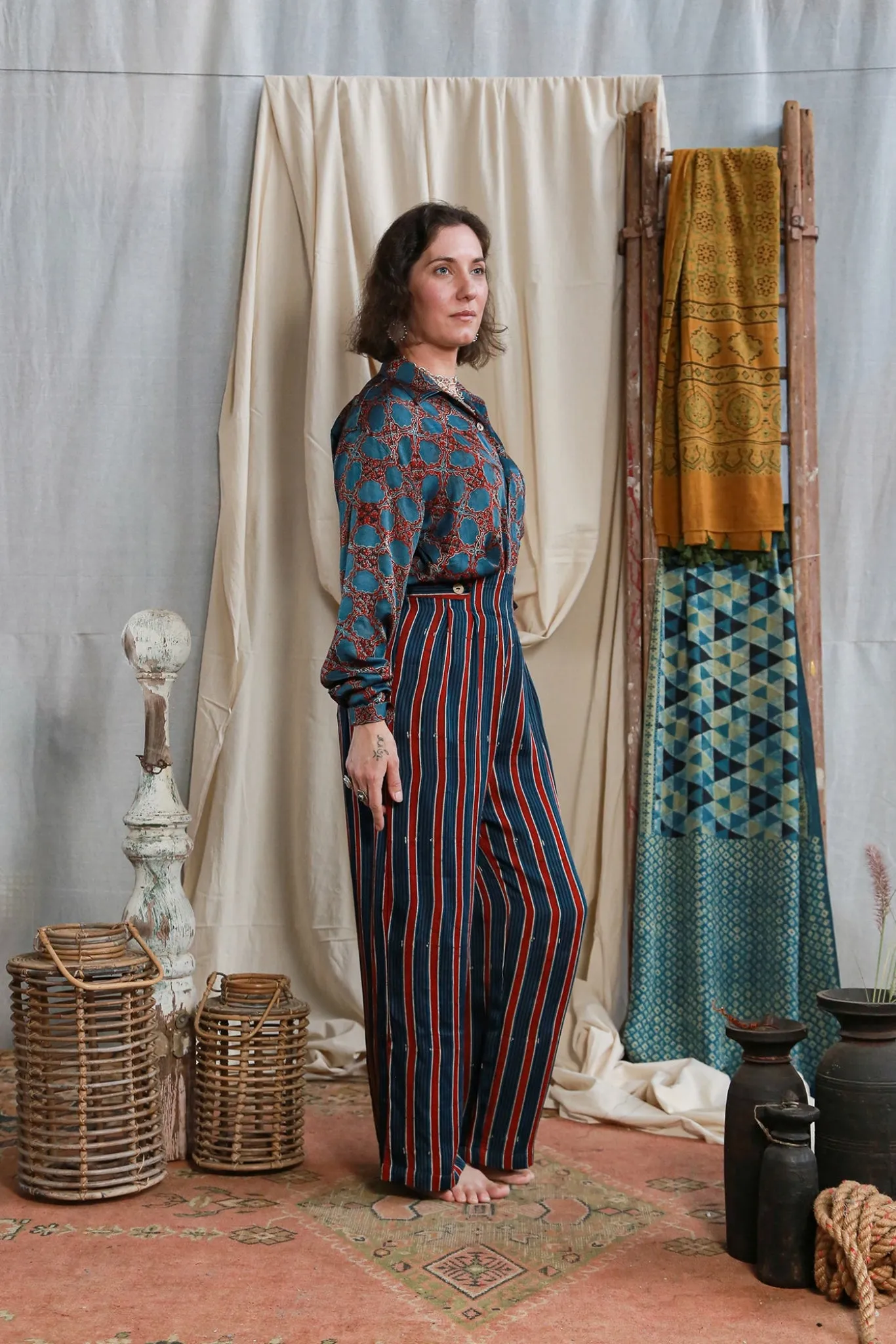 Ajrakh Button Pants sold by Anjelms product image thumbnail 4