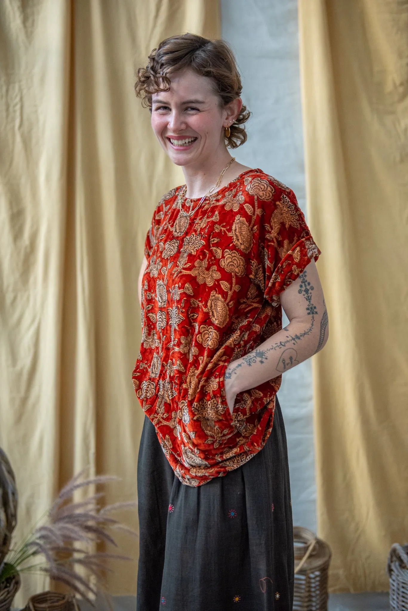 Velvet Short Sleeve Top sold by Anjelms product image thumbnail 2