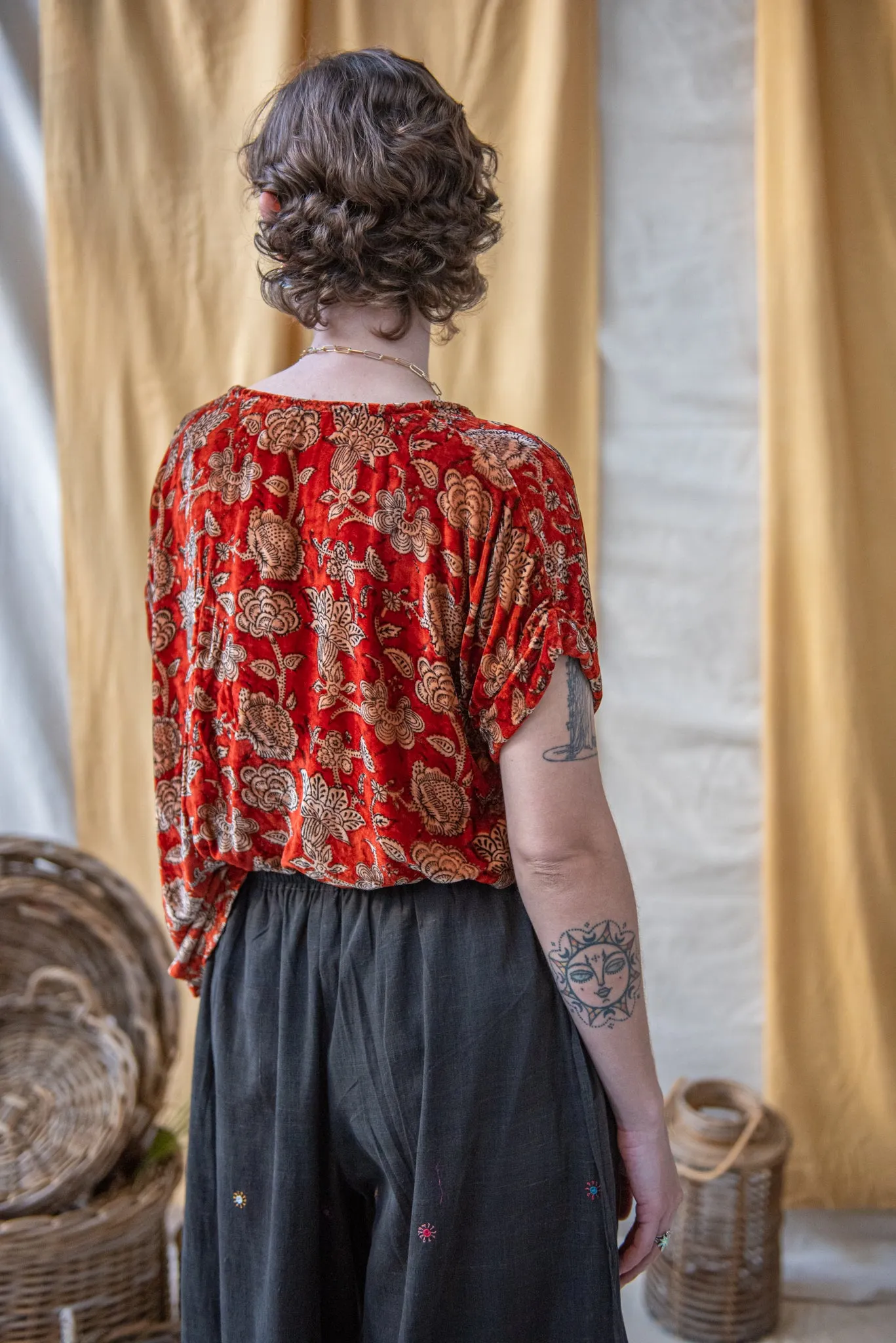 Velvet Short Sleeve Top sold by Anjelms product image thumbnail 4