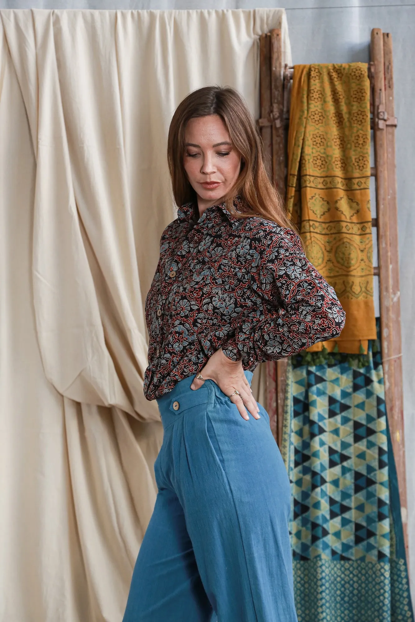 Ajrakh Unisex Cotton Shirt sold by Anjelms product image thumbnail 2