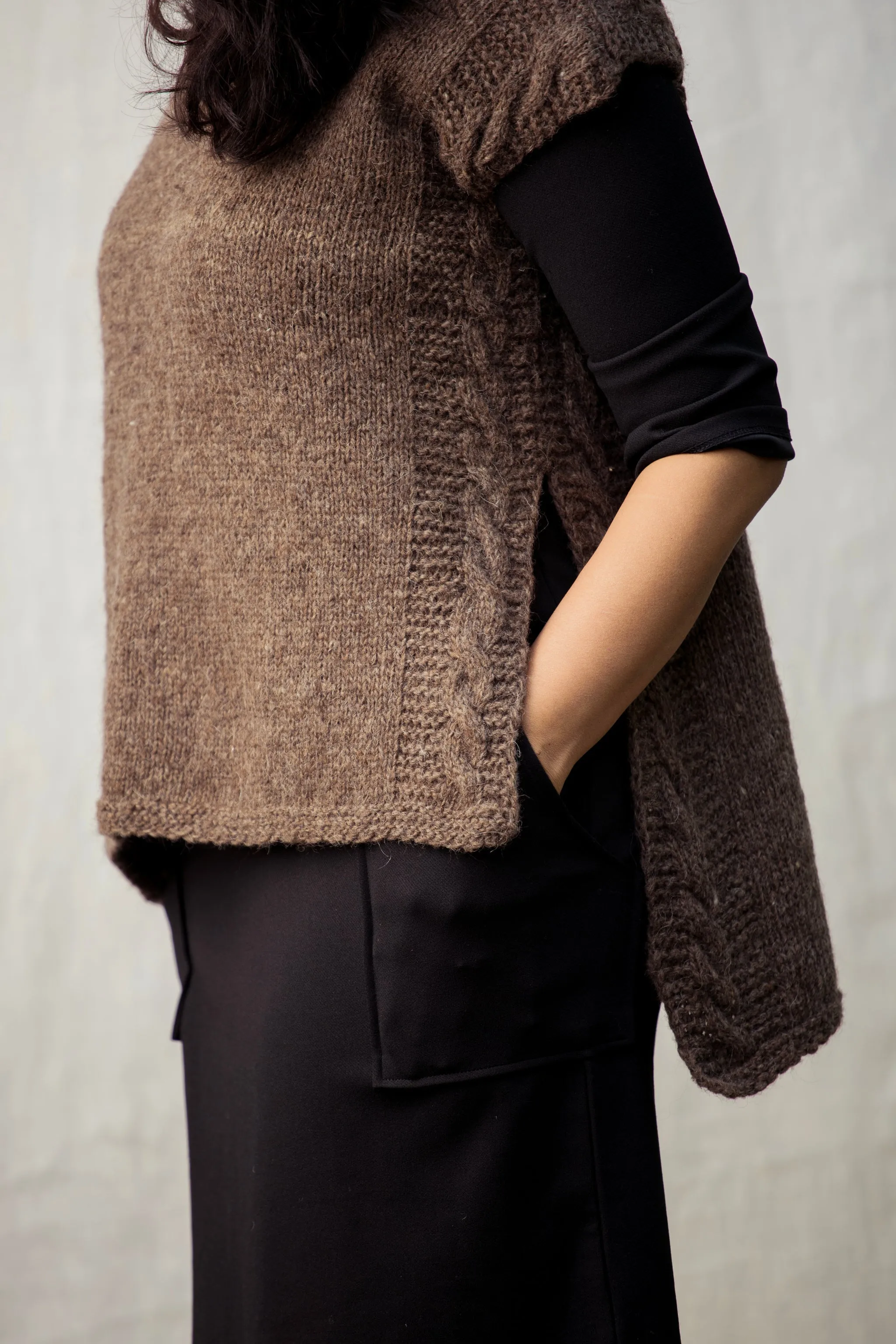 Banki Long Cable Vest sold by Anjelms product image thumbnail 3